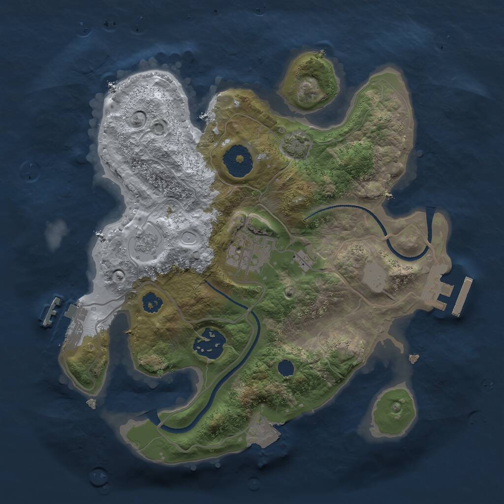 Rust Map: Procedural Map, Size: 2517, Seed: 4654, 7 Monuments