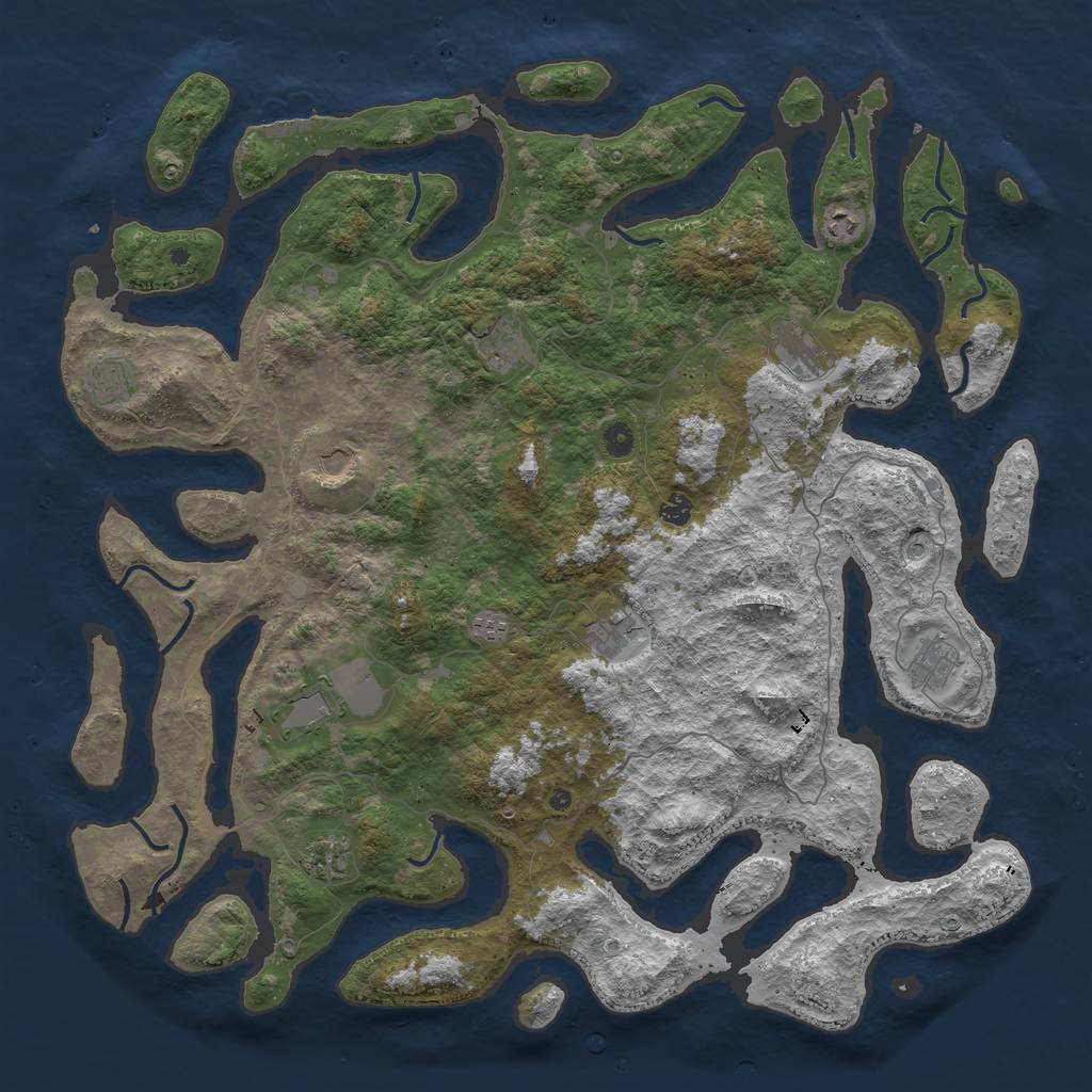 Rust Map: Procedural Map, Size: 5100, Seed: 20000, 15 Monuments