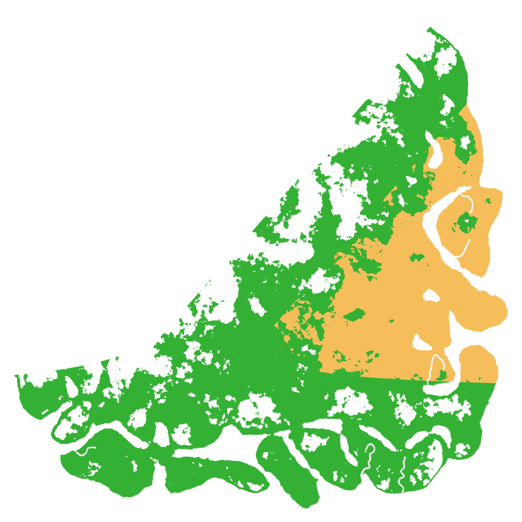 Biome Rust Map: Procedural Map, Size: 6000, Seed: 78999153