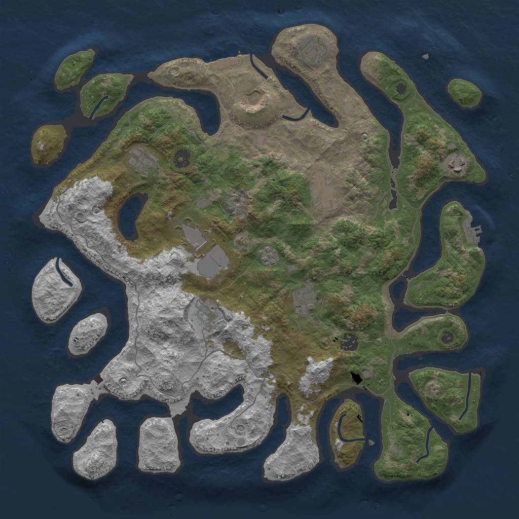 Rust Map: Procedural Map, Size: 4250, Seed: 603653126, 15 Monuments