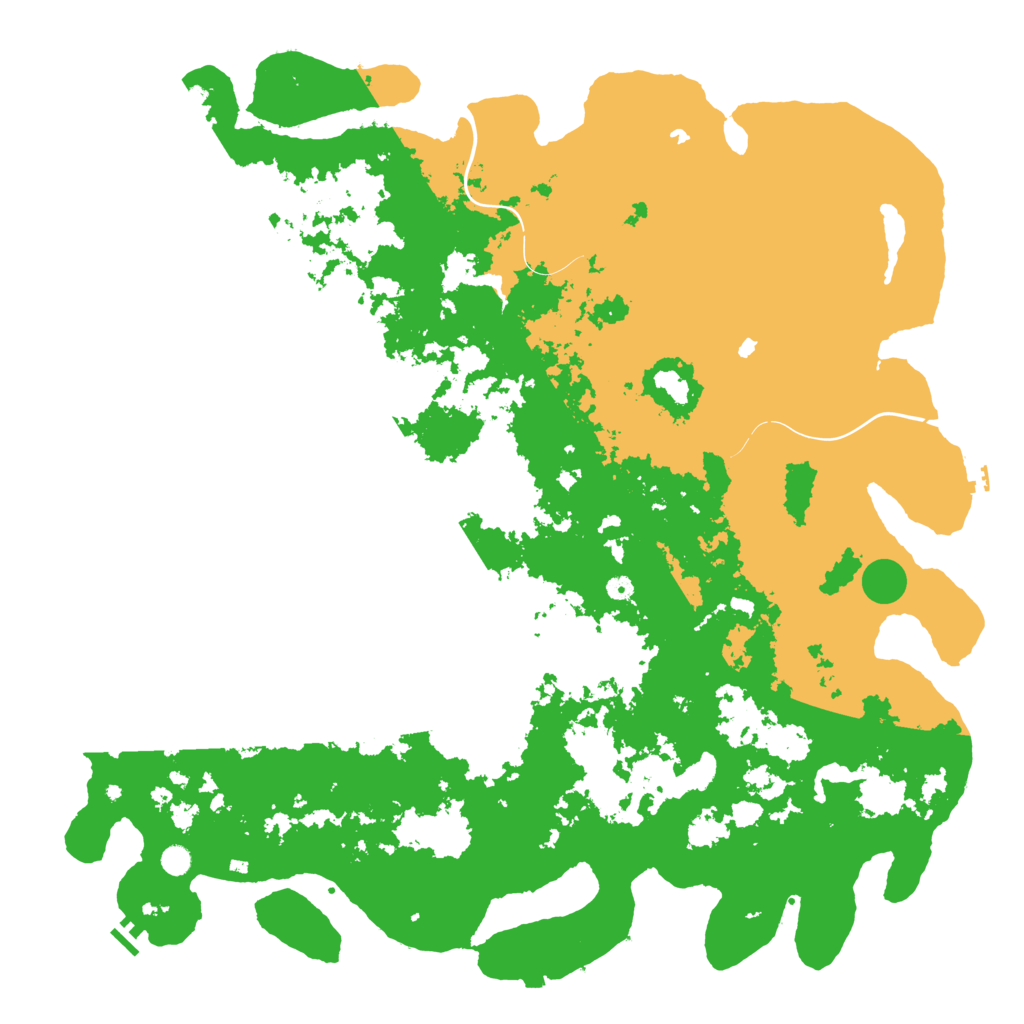 Biome Rust Map: Procedural Map, Size: 6000, Seed: 32496173