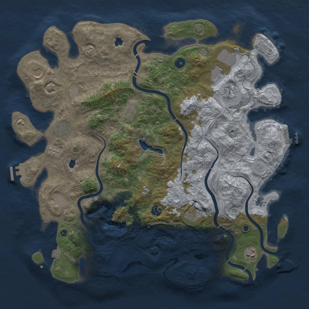 Rust Map: Procedural Map, Size: 4500, Seed: 2020090308, 16 Monuments