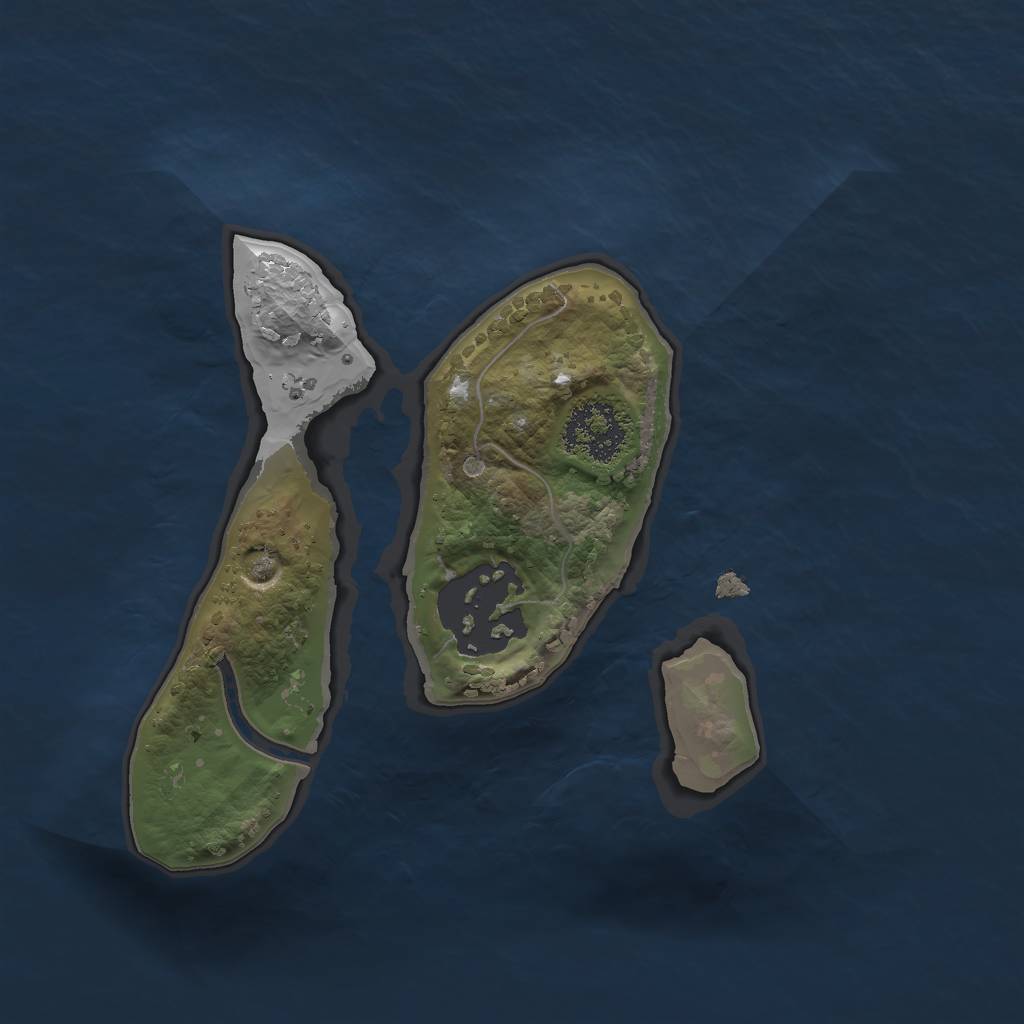 Rust Map: Procedural Map, Size: 1666, Seed: 1654925487, 3 Monuments