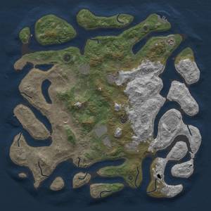 Thumbnail Rust Map: Procedural Map, Size: 4500, Seed: 381740550, 17 Monuments