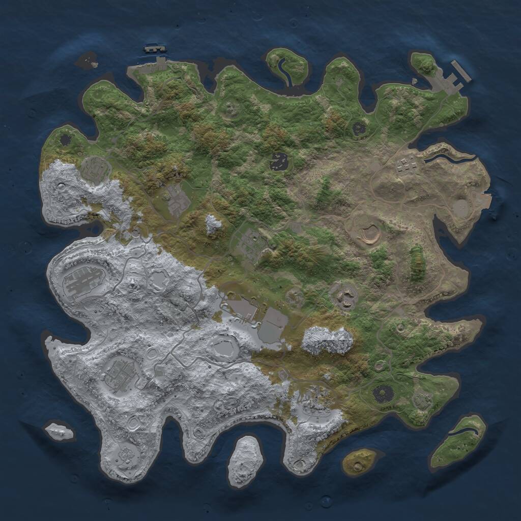 Rust Map: Procedural Map, Size: 4000, Seed: 180397, 17 Monuments