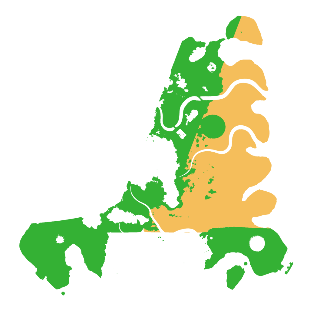 Biome Rust Map: Procedural Map, Size: 3500, Seed: 657304