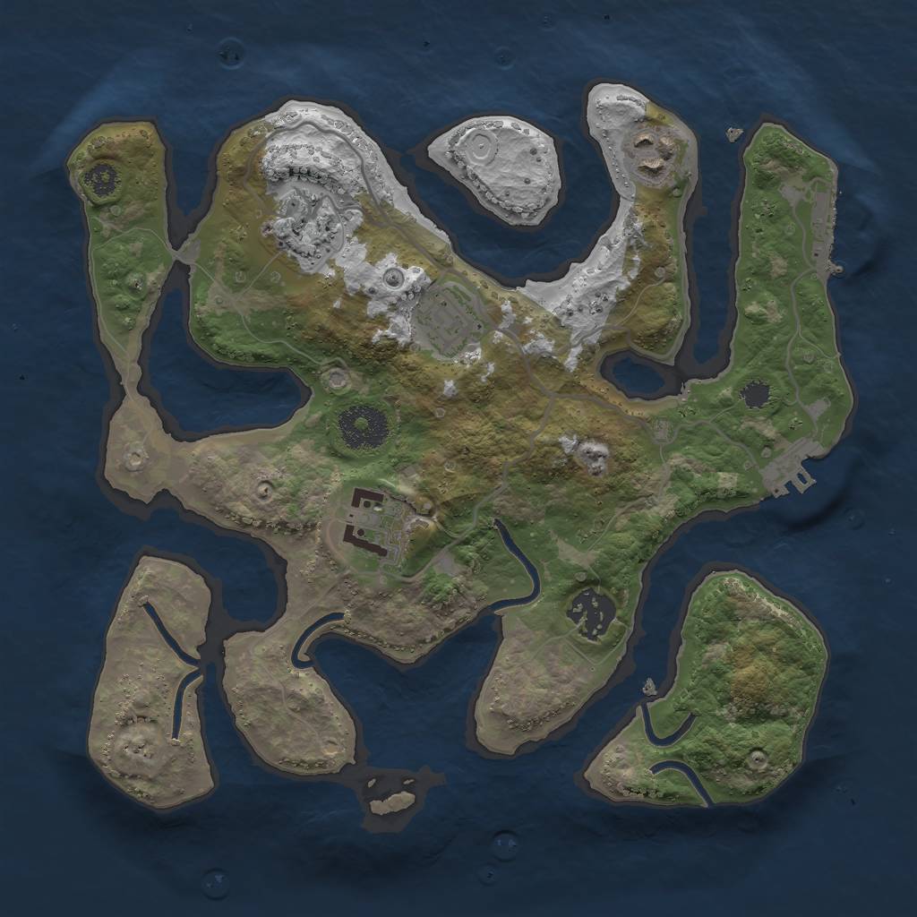 Rust Map: Procedural Map, Size: 2900, Seed: 628491, 15 Monuments
