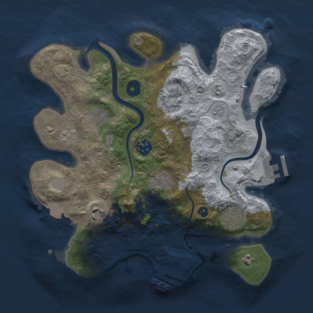 Rust Map: Procedural Map, Size: 3000, Seed: 13201, 13 Monuments