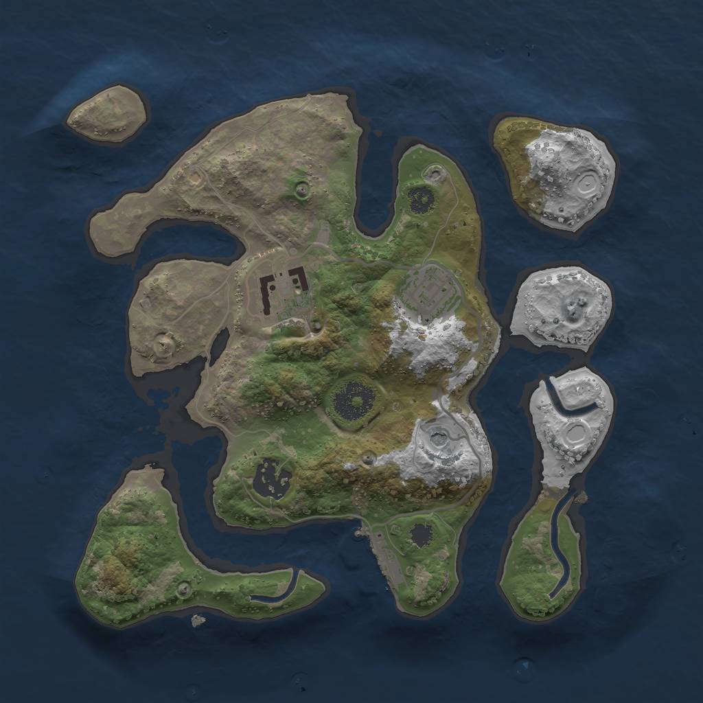 Rust Map: Procedural Map, Size: 2700, Seed: 63, 10 Monuments