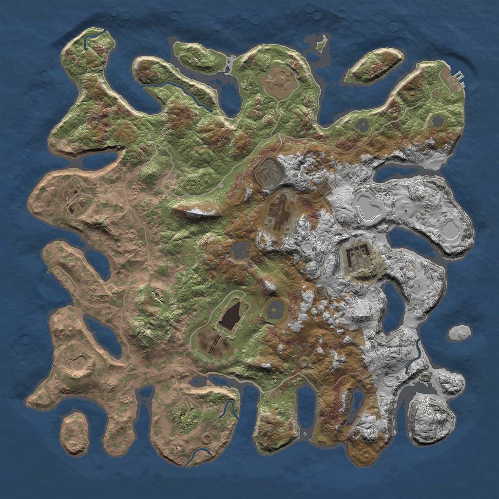 Rust Map: Procedural Map, Size: 4000, Seed: 941159, 15 Monuments