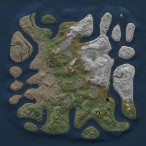 Thumbnail Rust Map: Procedural Map, Size: 4000, Seed: 1941407, 11 Monuments