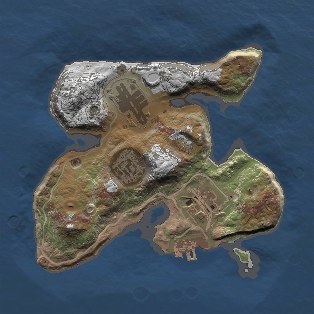 Rust Map: Procedural Map, Size: 2000, Seed: 2021, 7 Monuments