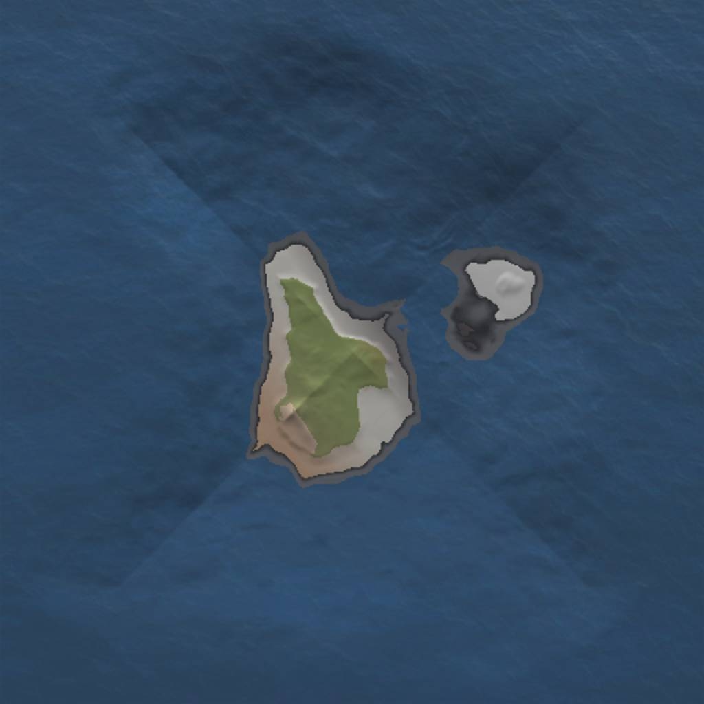 Rust Map: Barren, Size: 1000, Seed: 5013247, 2 Monuments