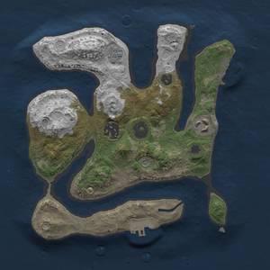 Thumbnail Rust Map: Procedural Map, Size: 2500, Seed: 48, 11 Monuments