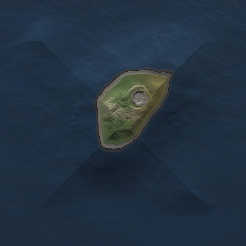 Rust Map: Barren, Size: 1000, Seed: 8000, 2 Monuments