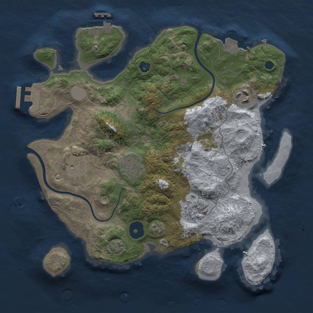 Rust Map: Procedural Map, Size: 2900, Seed: 151, 10 Monuments