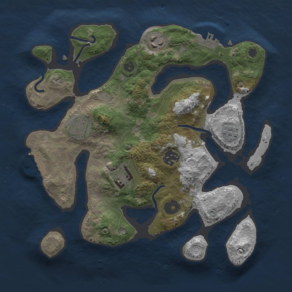 Rust Map: Procedural Map, Size: 2900, Seed: 151, 15 Monuments