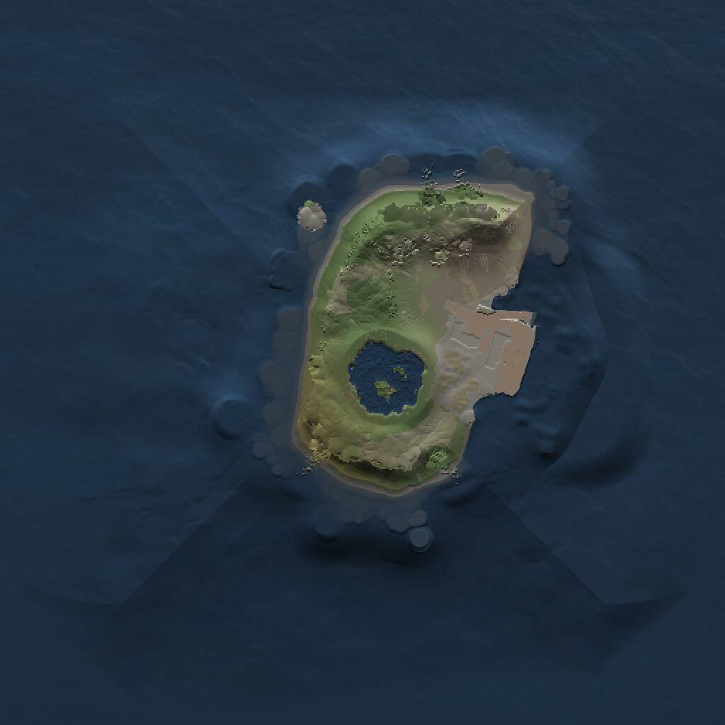 Rust Map: Procedural Map, Size: 1000, Seed: 37493, 1 Monuments