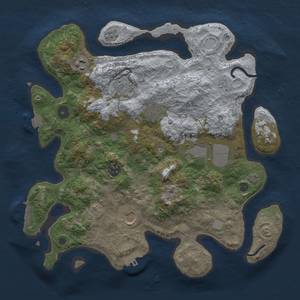 Thumbnail Rust Map: Procedural Map, Size: 3500, Seed: 1605905496, 15 Monuments