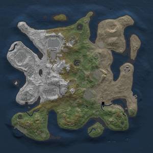 Thumbnail Rust Map: Procedural Map, Size: 3500, Seed: 724244560, 18 Monuments