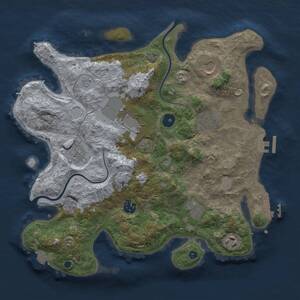 Thumbnail Rust Map: Procedural Map, Size: 3500, Seed: 724244560, 14 Monuments