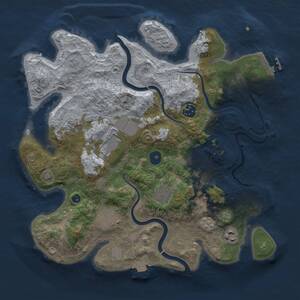 Thumbnail Rust Map: Procedural Map, Size: 3500, Seed: 1831530587, 14 Monuments