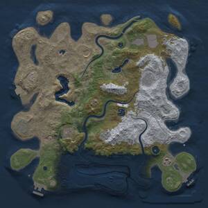 Thumbnail Rust Map: Procedural Map, Size: 4000, Seed: 415727777, 14 Monuments