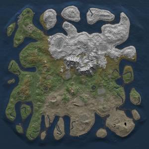 Thumbnail Rust Map: Procedural Map, Size: 5000, Seed: 4444420, 22 Monuments