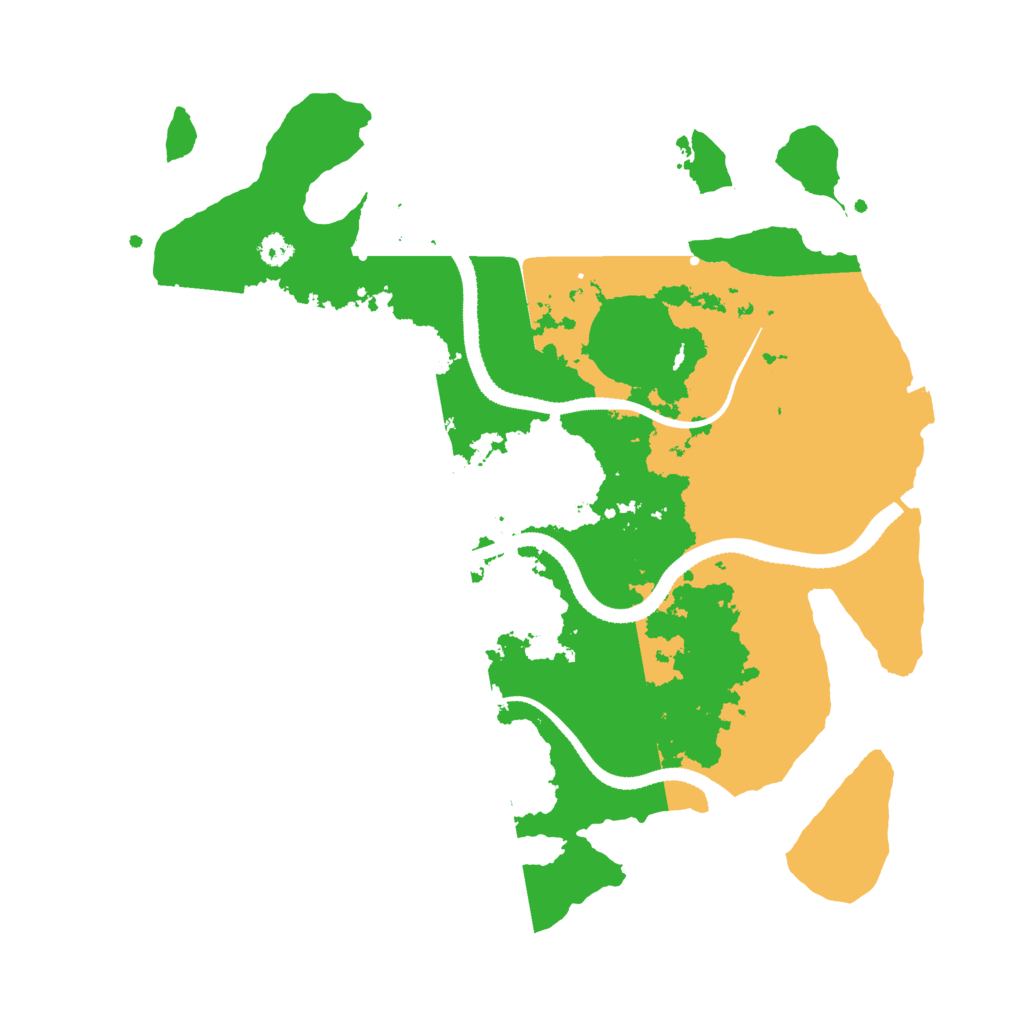 Biome Rust Map: Procedural Map, Size: 3200, Seed: 135269