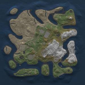 Thumbnail Rust Map: Procedural Map, Size: 3500, Seed: 18857136, 18 Monuments