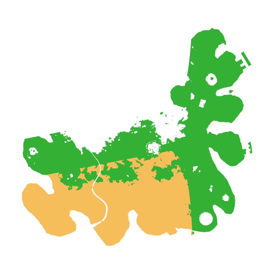 Biome Rust Map: Procedural Map, Size: 3500, Seed: 45639