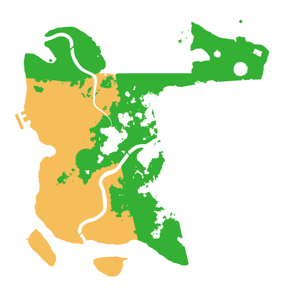 Biome Rust Map: Procedural Map, Size: 3700, Seed: 18459