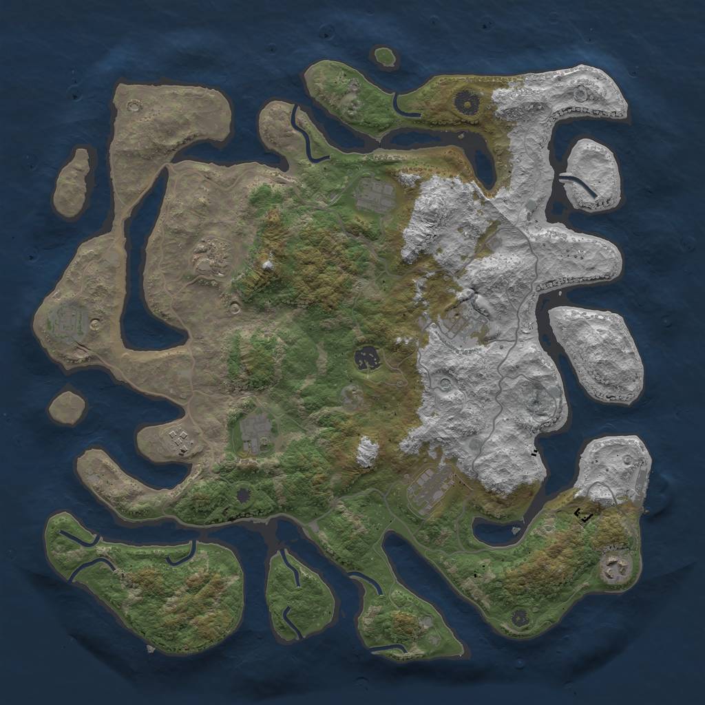 Rust Map: Procedural Map, Size: 4250, Seed: 4565, 13 Monuments