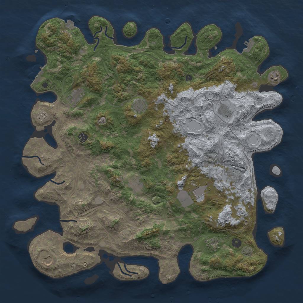 Rust Map: Procedural Map, Size: 4700, Seed: 1337, 19 Monuments