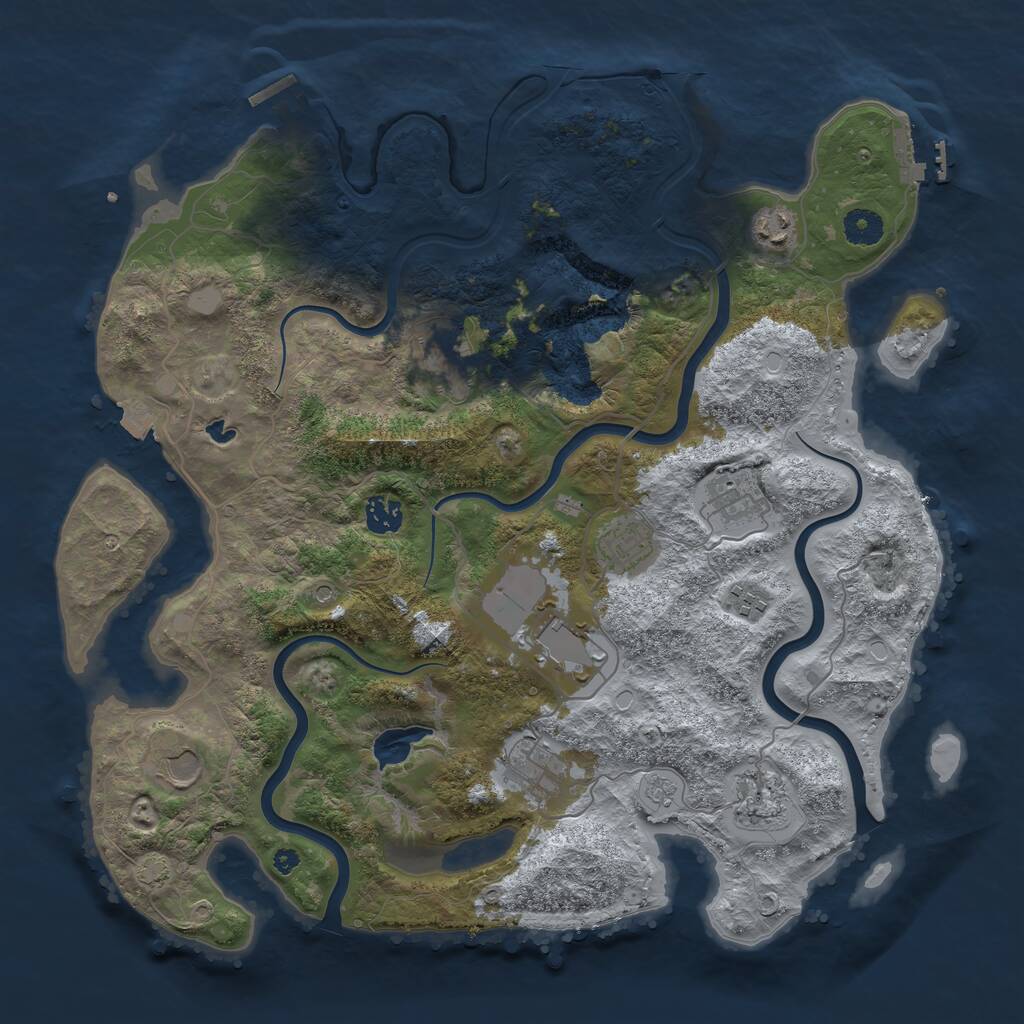 Rust Map: Procedural Map, Size: 4000, Seed: 79562505, 16 Monuments