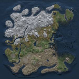 Thumbnail Rust Map: Procedural Map, Size: 4000, Seed: 7435, 15 Monuments