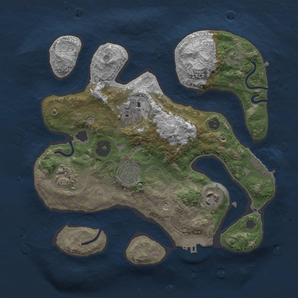 Rust Map: Procedural Map, Size: 2800, Seed: 192837465, 15 Monuments