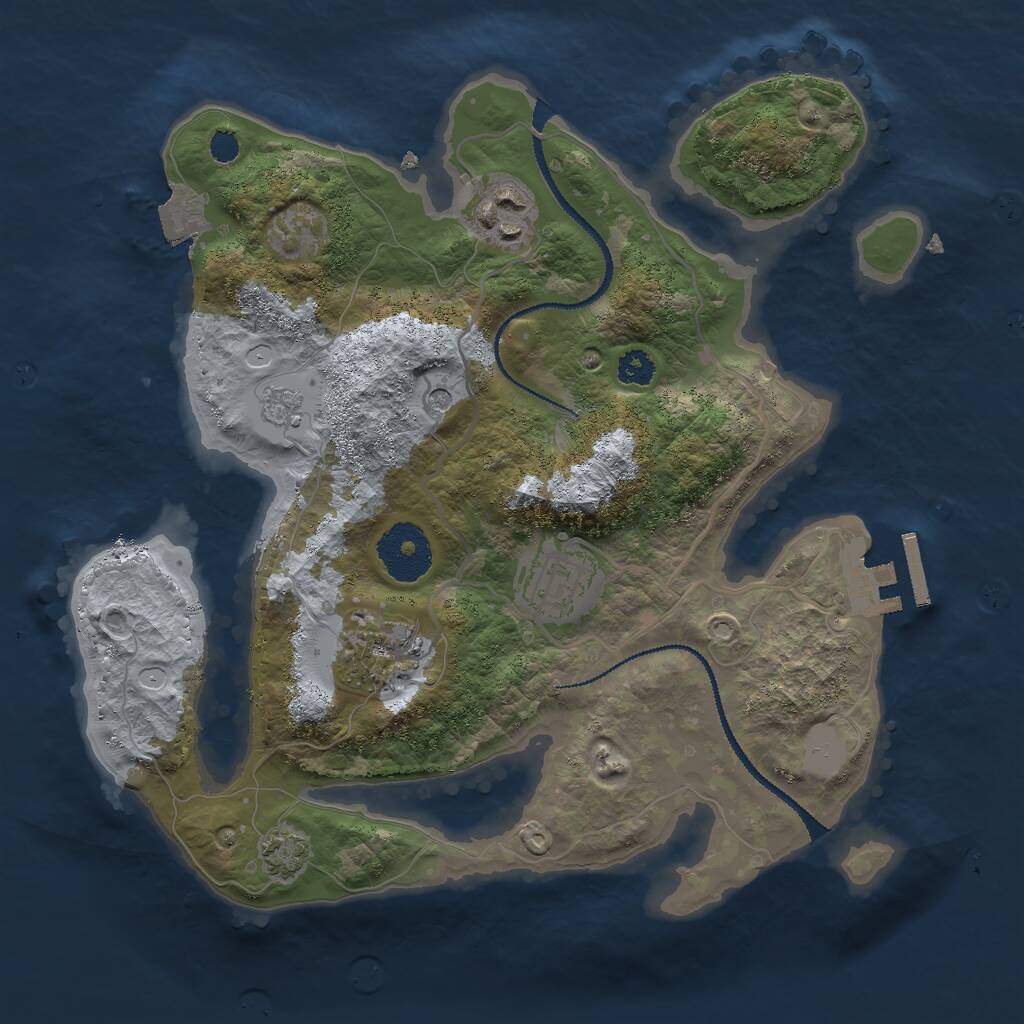 Rust Map: Procedural Map, Size: 2800, Seed: 26950, 8 Monuments