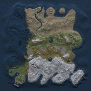 Thumbnail Rust Map: Procedural Map, Size: 3500, Seed: 1131089587, 13 Monuments
