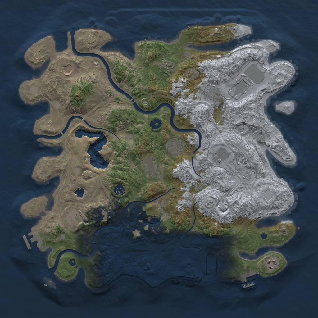 Rust Map: Procedural Map, Size: 4300, Seed: 157, 17 Monuments