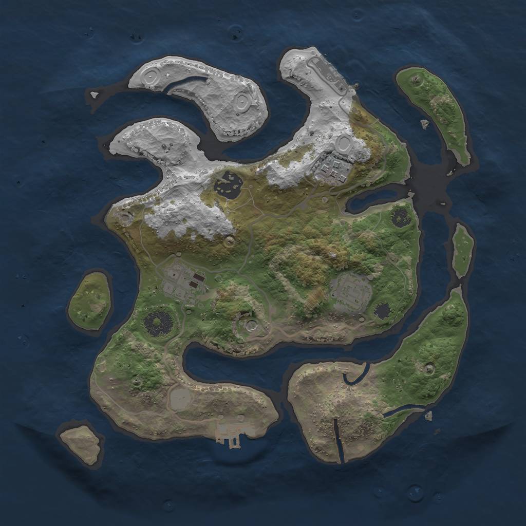 Rust Map: Procedural Map, Size: 2900, Seed: 702207455, 12 Monuments