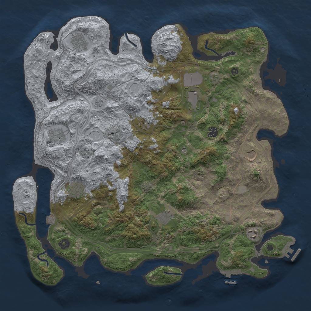 Rust Map: Procedural Map, Size: 4300, Seed: 20112020, 18 Monuments