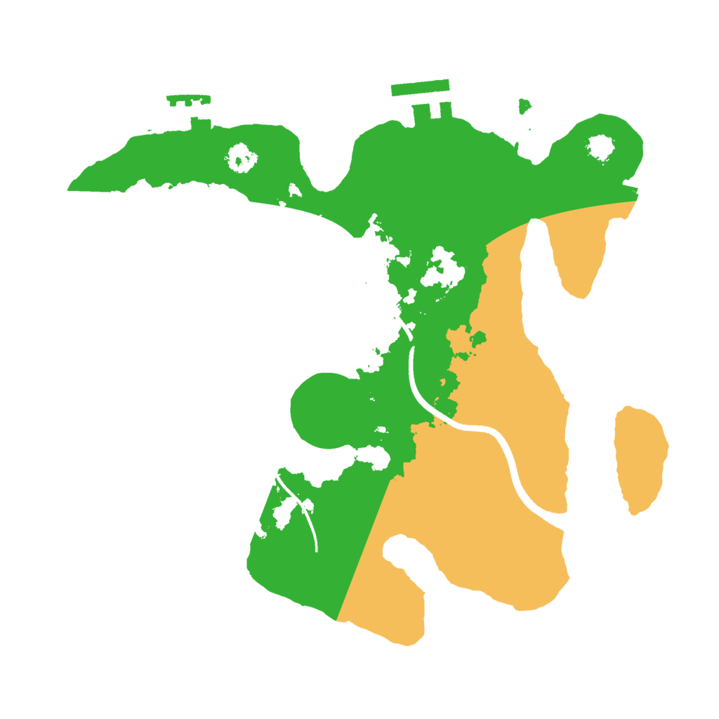 Biome Rust Map: Procedural Map, Size: 2500, Seed: 444444