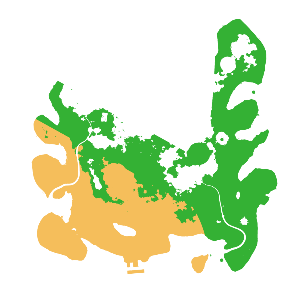 Biome Rust Map: Procedural Map, Size: 3500, Seed: 3169