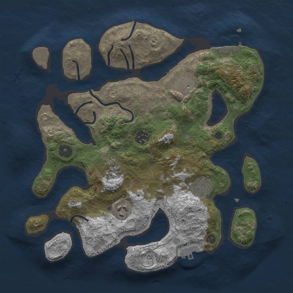 Rust Map: Procedural Map, Size: 3294, Seed: 13413, 16 Monuments