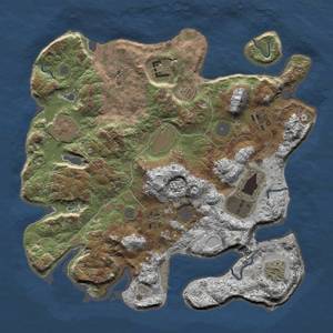 Thumbnail Rust Map: Procedural Map, Size: 3600, Seed: 114, 14 Monuments