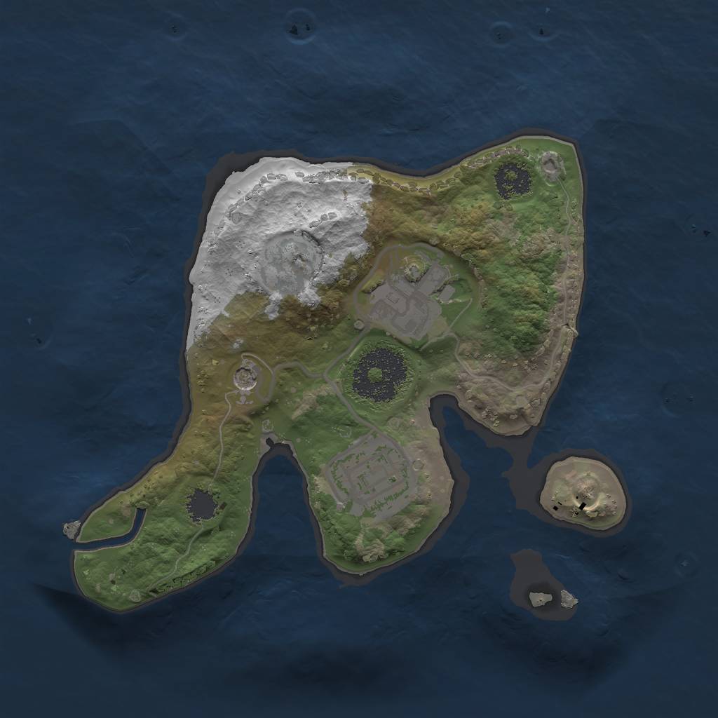 Rust Map: Procedural Map, Size: 2020, Seed: 1788180145, 5 Monuments
