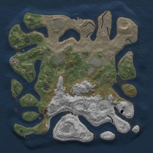 Thumbnail Rust Map: Procedural Map, Size: 4000, Seed: 8846811, 17 Monuments