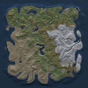 Thumbnail Rust Map: Procedural Map, Size: 4369, Seed: 420, 15 Monuments