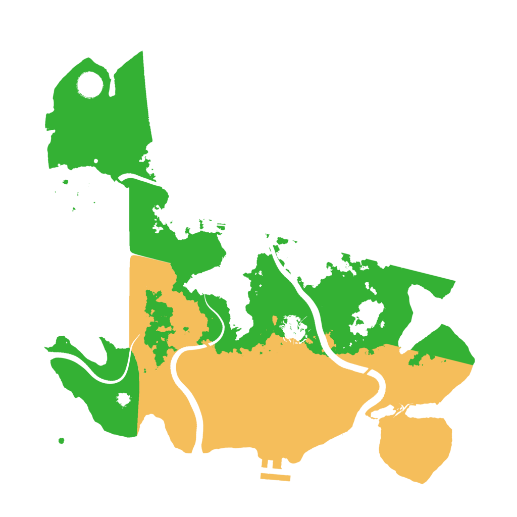 Biome Rust Map: Procedural Map, Size: 3500, Seed: 17801